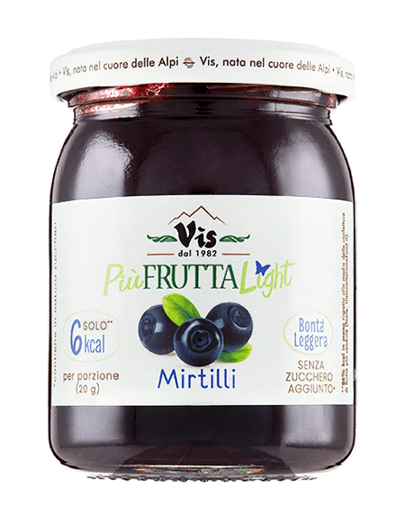 Più Frutta Light - Confettura a ridotto contenuto calorico - Mirtillo
